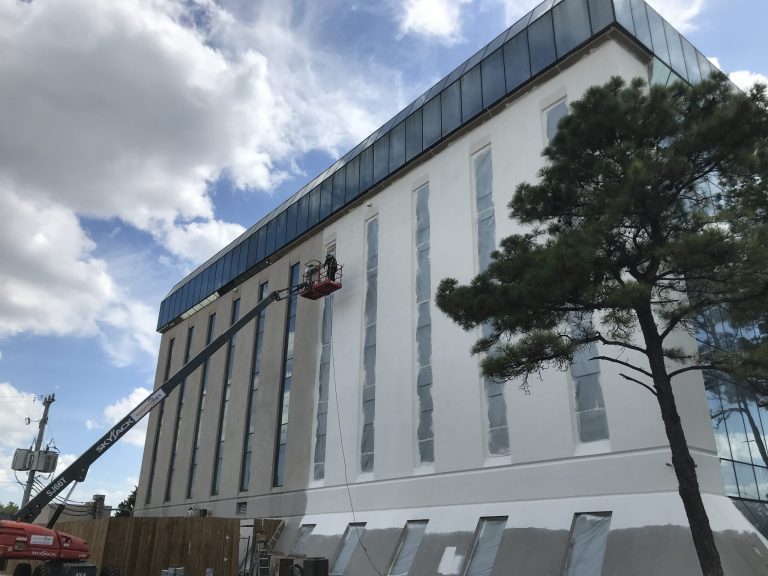 Before commercial building painting in Houston, TX.