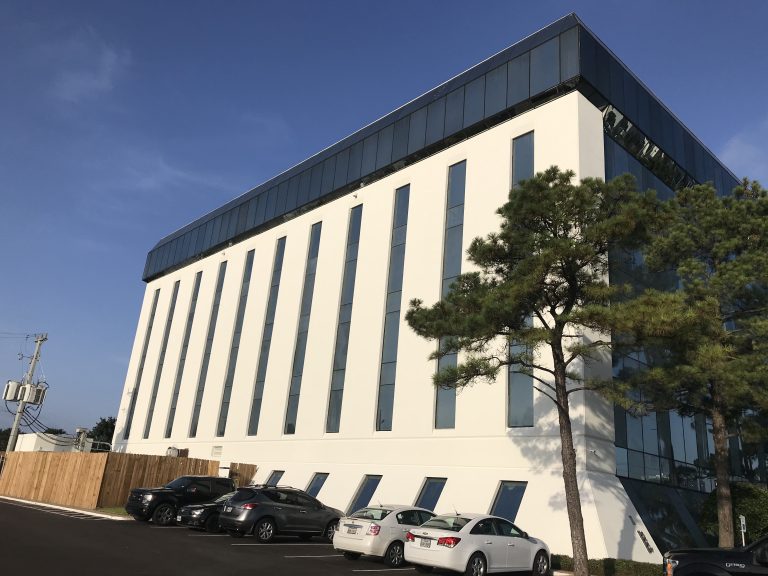 After commercial building painting in Houston, TX.