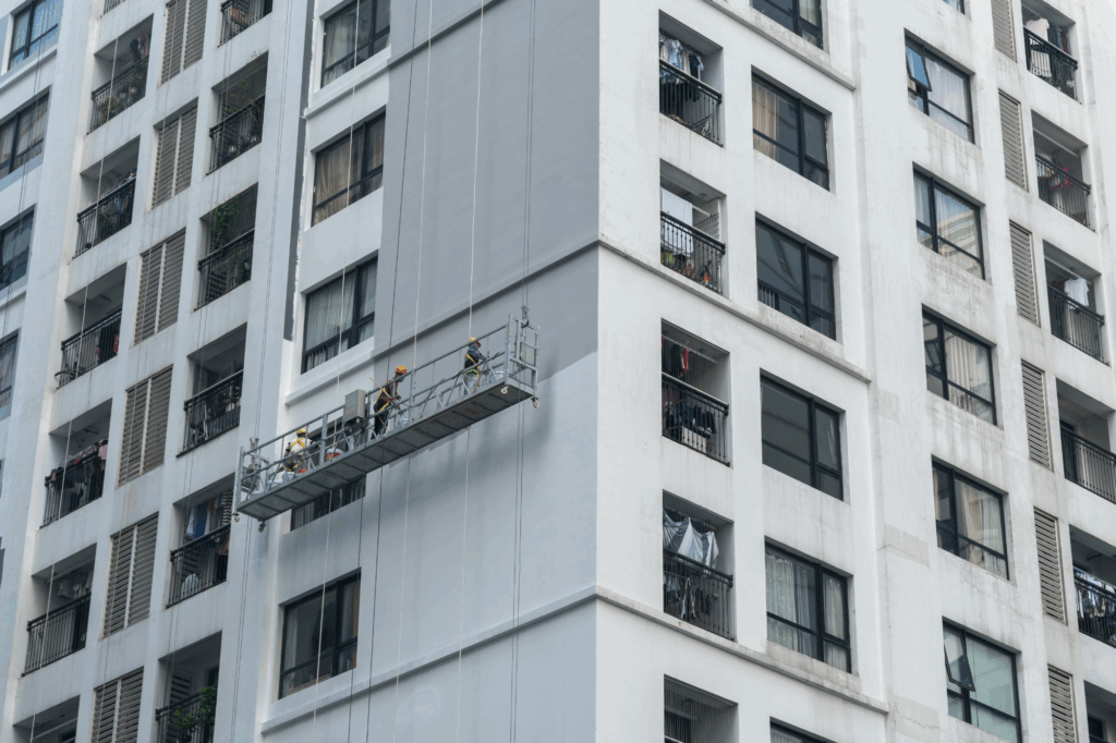commercial painters painting a multifamliy development