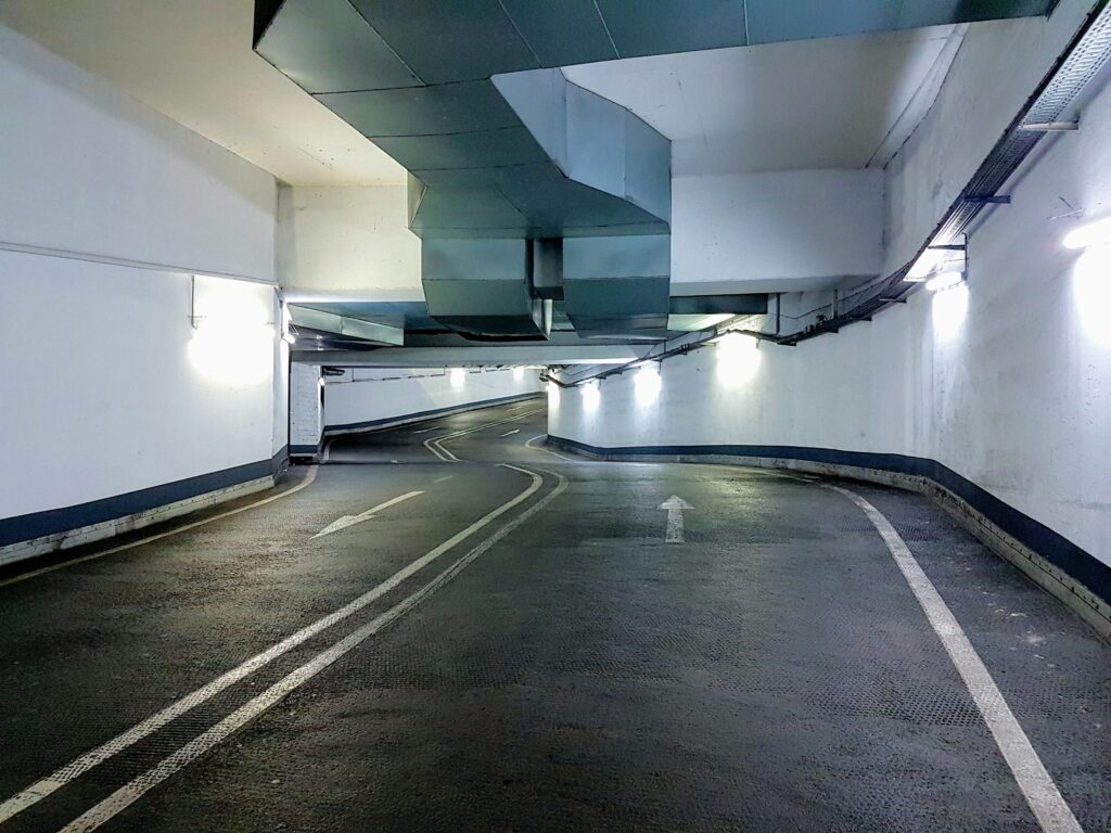 commercial painting parking garage in Houston