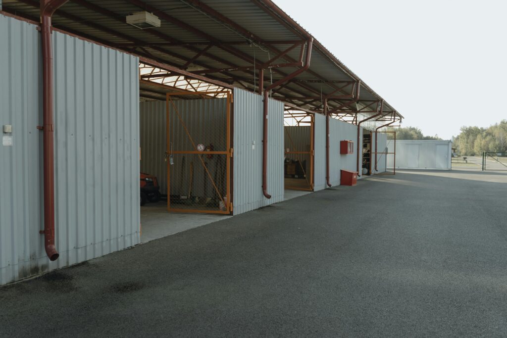 warehouse after industrial painting